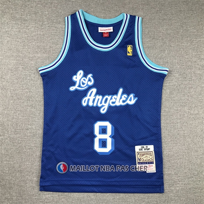 Maillot Enfant Los Angeles Lakers Kobe Bryant NO 8 Mitchell & Ness 1996-97 Bleu